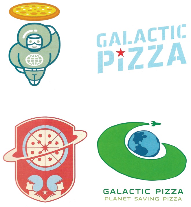 logomarca pizzaria escolhida verde